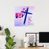 Lass, dass dein Glaube größer ist als dein Zitat Poster (Heimbüro)