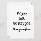 lass, dass dein Glaube größer ist als deine Angst Einladung (Vorne/Hinten)
