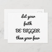 lass, dass dein Glaube größer ist als deine Angst Postkarte (Vorne/Hinten)