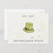 Lass, dass die Shenanigans anfangen | Glückliche S Postkarte (Vorne/Hinten)