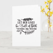 Lass, dass unser Leben voller Dankbarkeit und Gesc Karte (Gelbe Blume)