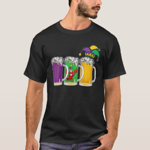Lass Day Drink Unique Mardi Gras Jester Funny Craw T-Shirt