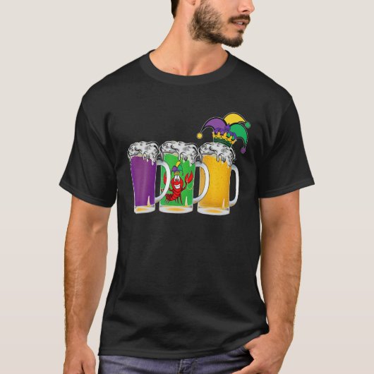 Lass Day Drink Unique Mardi Gras Jester Funny Craw T-Shirt (Vorderseite)