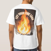 Lass Dein Feuer Leiten – Motivation Flame Shirt (Rückseite)