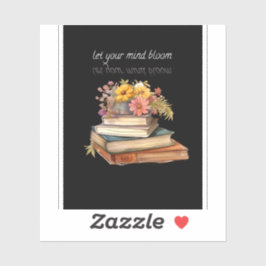 Lass dein Gedankenblut - Blumenästhetikumkleber Aufkleber