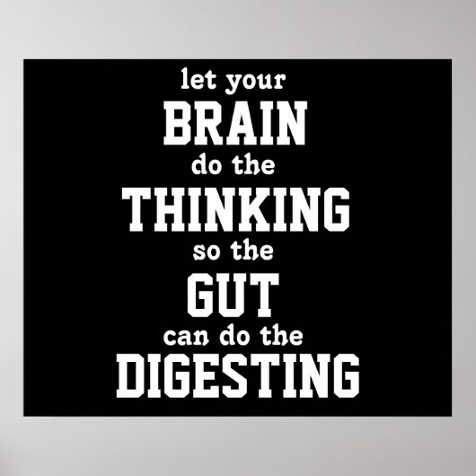 Lass dein Gehirn denken Poster (Vorne)