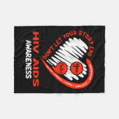 Lass dein Geschichtenbeenden-HIV-Aids-Bewusstsein Fleecedecke (Vorderseite (Horizontal))