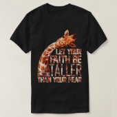Lass dein Glaube größer als deine Furcht-Giraffe - T-Shirt (Design vorne)