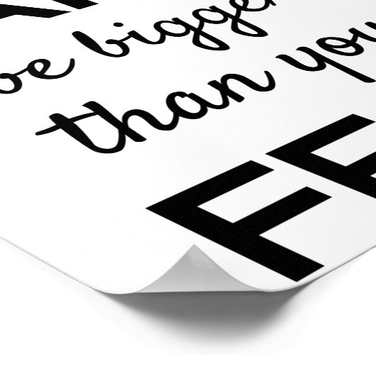 Lass, dein Glaube sei größer als deine Angst Poster (Ecke)