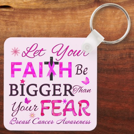 Lass dein GLAUBEN GRÖSSER Schlüsselanhänger (Rückseite)