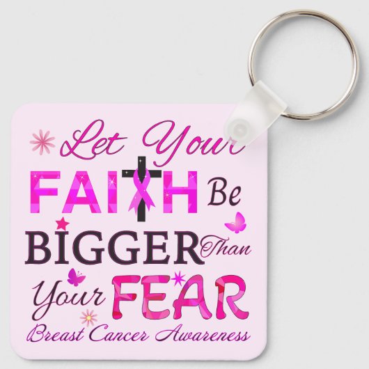 Lass dein GLAUBEN GRÖSSER Schlüsselanhänger (Rückseite)