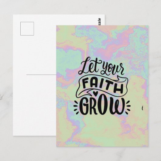 Lass dein Glaubenserwachsen Postkarte (Vorne/Hinten)