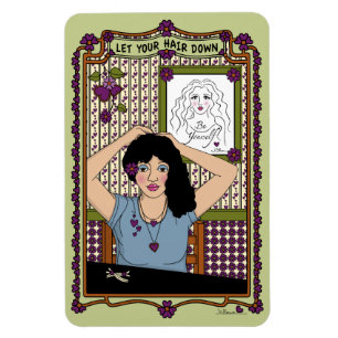Lass Dein Hair Down_A_4x6 Kühlschrank Magnet