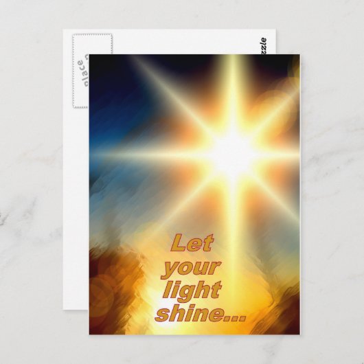 Lass dein helles Licht-Licht-Design Postkarte (Vorne/Hinten)