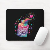 Lass dein helles Rheinfarbenherz Mousepad (Mit Mouse)