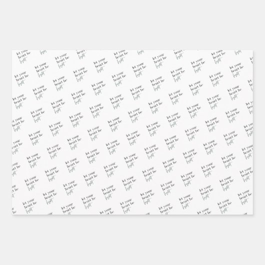 Lass dein Herz als hellgrüne Weihnachten Geschenkpapier Set (Vorderseite)