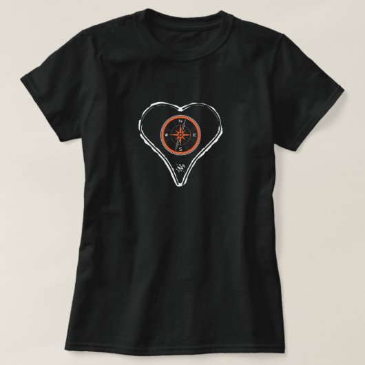Lass dein Herz als Kompass v1-3 T-Shirt (Design vorne)