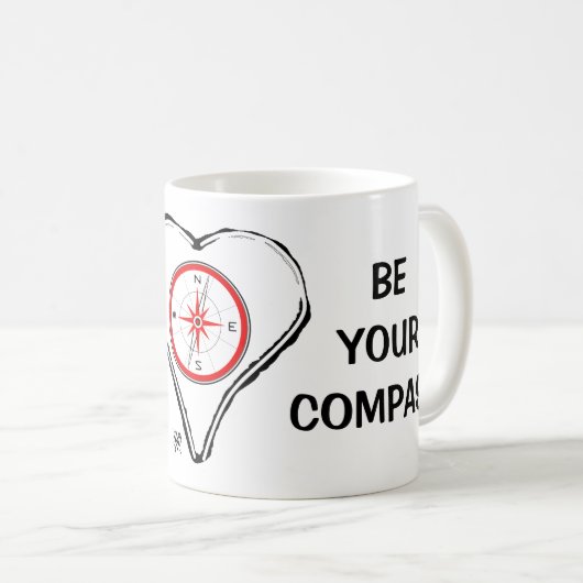 Lass dein Herz als Kompass v1-6-1 Kaffeetasse (VorderseiteRechts)