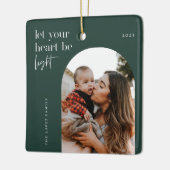 Lass dein Herz als leichtes Arch-Foto Keramikornament (Links)