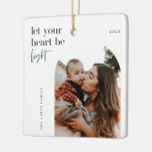 Lass dein Herz als leichtes Arch-Foto Keramikornament (Links)