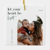 Lass dein Herz als leichtes Arch-Foto Keramikornament (Vorderseite)