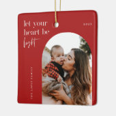 Lass dein Herz als leichtes Arch-Foto Keramikornament (Links)