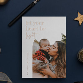 Lass dein Herz als leichtes Foto Folien Feiertagskarte