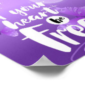 Lass dein Herz frei sein Poster (Ecke)