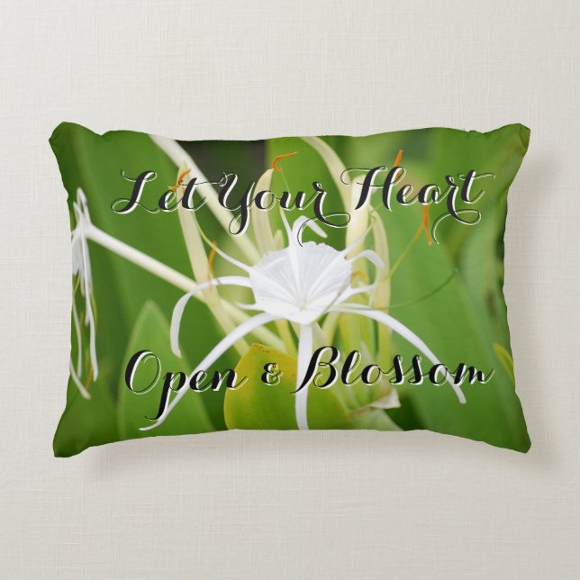 "Lass dein Herz" Inspirationskissen Dekokissen (Vorderseite)