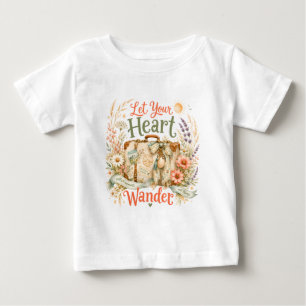 Lass Dein Herz Wandern Reise Florales Zitat Baby T-shirt