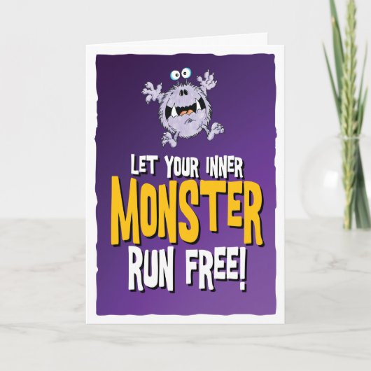 lass dein inneres Monster frei laufen! Karte (Vorderseite)