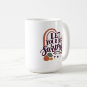 Lass dein Leben dich überraschen Moderne Boho-Tass Kaffeetasse (VorderseiteRechts)