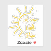 Lass dein Licht Aufkleber (Blatt)