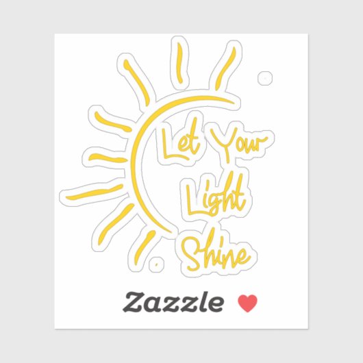 Lass dein Licht Aufkleber (Blatt)