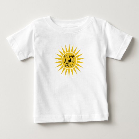 Lass dein Licht Baby T-shirt (Vorderseite)