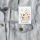 Lass dein Licht Blumen und Sonne scheinen Button (Insitu)