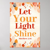 Lass dein Licht Boho Christlich Wall Art Print Poster (Vorne)