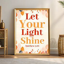 Lass dein Licht Boho Christlich Wall Art Print Poster