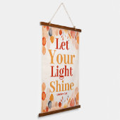 Lass dein Licht Boho Christlich Wall Wandteppich Mit Holzrahmen (Gewinkelt)