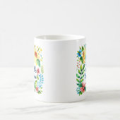 "Lass dein Licht" Boho Farbige Wildblumen Kaffeetasse (Mittel)