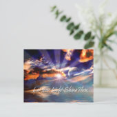 lass dein Licht durch Postkarte (Stehend Vorderseite)