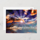 lass dein Licht durch Postkarte (Vorne/Hinten)