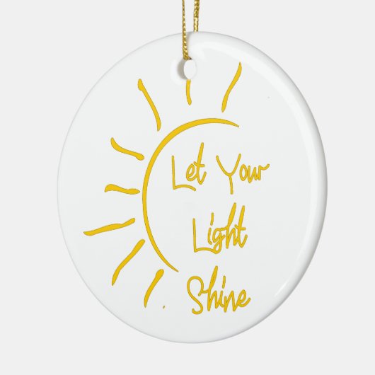 Lass dein Licht Keramik Ornament (Links)