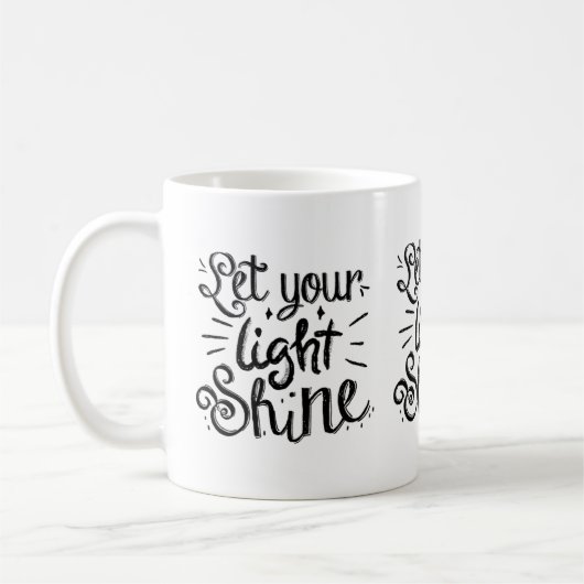 Lass dein Licht leuchten Kaffeetasse (Links)