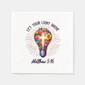 Lass dein Licht leuchten Serviette (Vorderseite)
