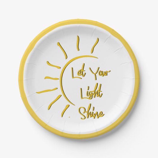 Lass dein Licht Pappteller (Vorderseite)