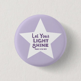 Lass dein Licht scheinen Bibelvers Weißer Stern Li Button