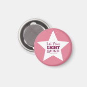 Lass dein Licht scheinen Bibelvers Weißer Stern Ro Magnet (Vorderseite/Rückseite)