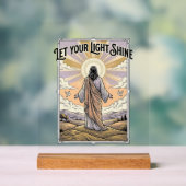 Lass dein Licht scheinen Vintage-Glaube Acrylschild (Neutral)