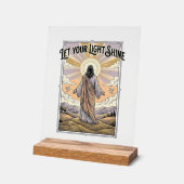 Lass dein Licht scheinen Vintage-Glaube Acrylschild (Winkel)